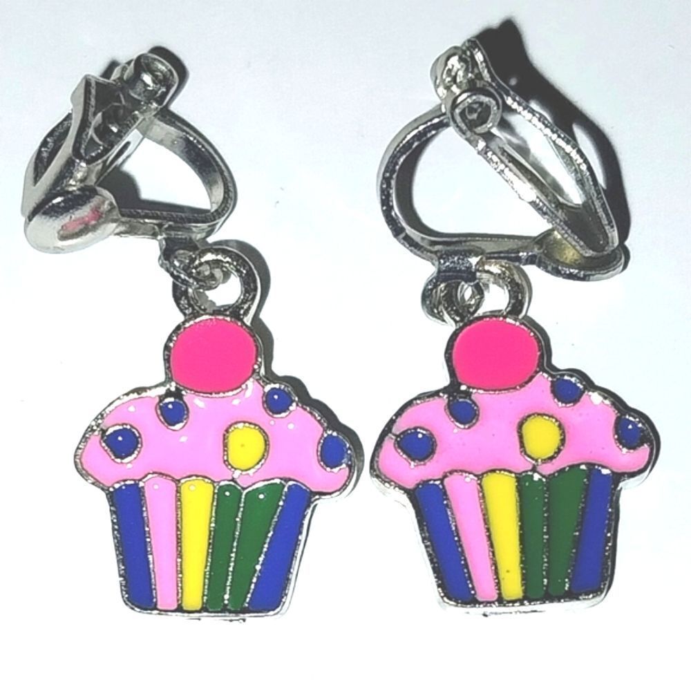 Beautiful Cupcake Fashion Clip-on Kids Earrings